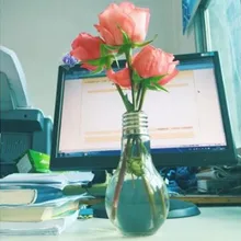 Горячая креативная Милая стеклянная лампочка Бутылка для путешествий уличная лампа Молоко Фруктовый сок цветок чай стеклянная бутылка