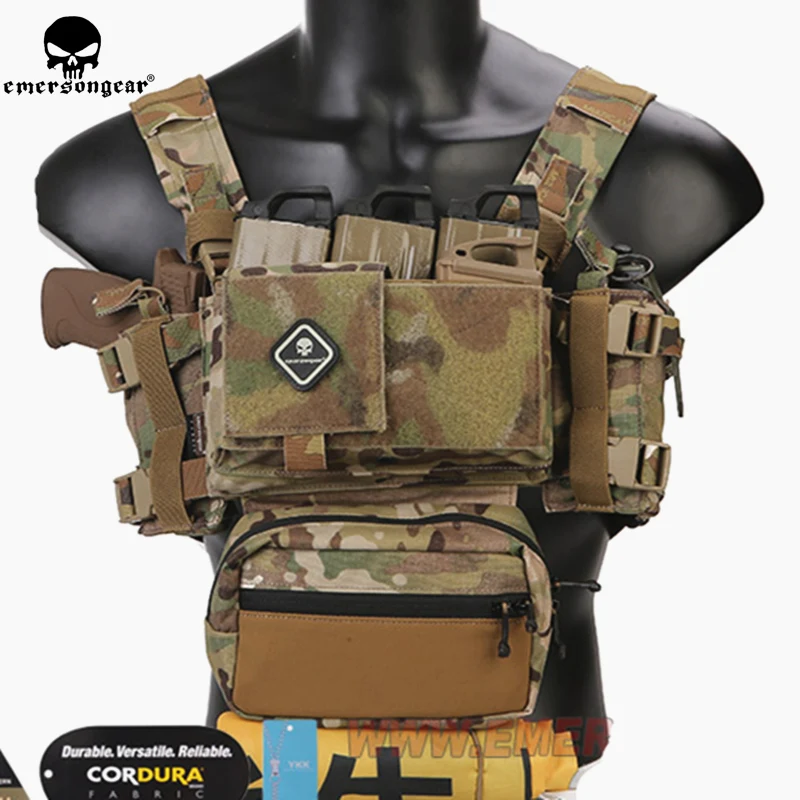 Новинка, Emersongear, Micro Fight Chissis MK3, нагрудная установка, для страйкбола, Охотничий Жилет, Рейнджер, зеленый, военный, тактический жилет, с мешочком