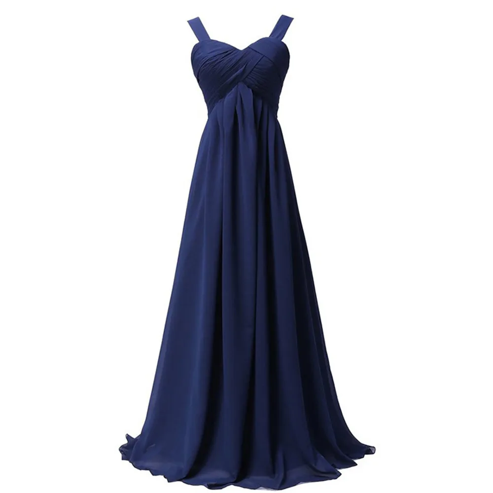 Шифоновое вечернее платье длинное дизайн Элегантные Свадебные Вечерние платья Формальные возлюбленные Индивидуальный размер robe de soiree longue - Цвет: Dark Blue