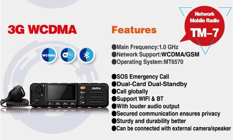 Vehicle Mouted mobile car radio TM-7 Wifi SOS 3G Network Vehicle Mouted Radio Vehicle Mouted mobile car radio TM-7 Wifi SOS 3G Network Vehicle Mouted Radio