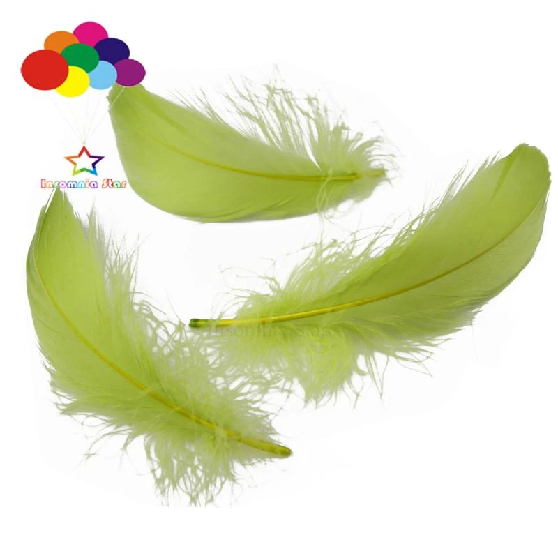 Diy 100 Pcs Lot Army Green Goose Feather 4 7cm 1 2 Inch Stage Props Dream Catcher Carnival Headress Mask Crafts Decoration Feather Aliexpress