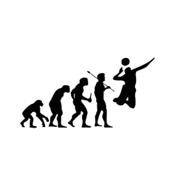 

Wholesale 5pcs,10pcs,15.2cm*7.9cm Car Shape Evolution Sports Playing Volleyball Car Stickers
