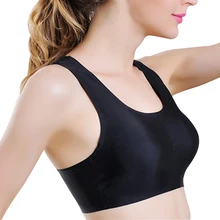 

QLuoYi Women Fitness Bra Yoga Running Vest Underwear Pad Breathable Quick Dry Ice Silk Seamless Women Padded Sports Bra 8.14