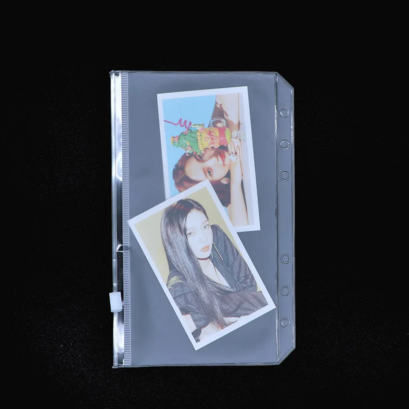 3PCS A5 A6 PVC Presentation Binder Folder Zipper Receive Bag Concise Planner Spiral Filing Products Holder Bag