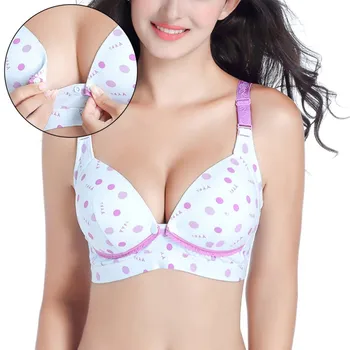 

Cotton Breastfeeding Maternity Bra Nursing Bras For Pregnant Women Front Opening Pregnancy Feeding Bra