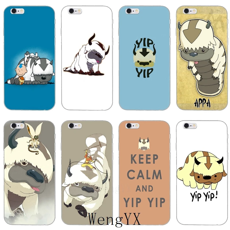 

anime Appa Yip Yip Avatar slim Ultra Thin TPU Soft phone cover case For iPhone 4 4s 5 5s 5c SE 6 6s 7 8 plus X XR XS Max