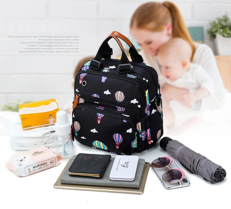 Новая модная сумка для подгузников для мамы и ребенка, рюкзак с цветочным принтом, многофункциональная сумка для подгузников, сумка для беременных, маленький рюкзак