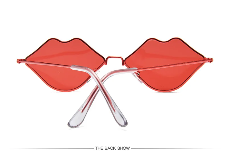 LS JOHN модные милые сексуальные женские ретро очки брендовая дизайнерская форма губ солнцезащитные очки винтажные дешевые очки красные женские