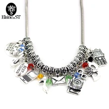 2017 DIY custom made Pretty little liar Necklace Got A Secret Can You Keep Handcuffs&Mask&Shoe&Envelope Crystal pendant necklace