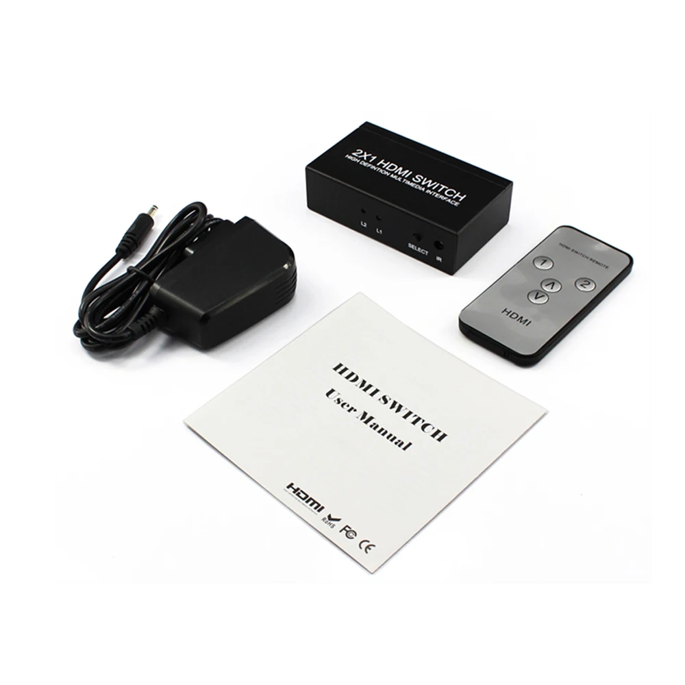 KVM HDMI коммутатор 2 в 1 HDMI Поддержка 4 K* 2 K 3D HD видео коммутатор 2 порта