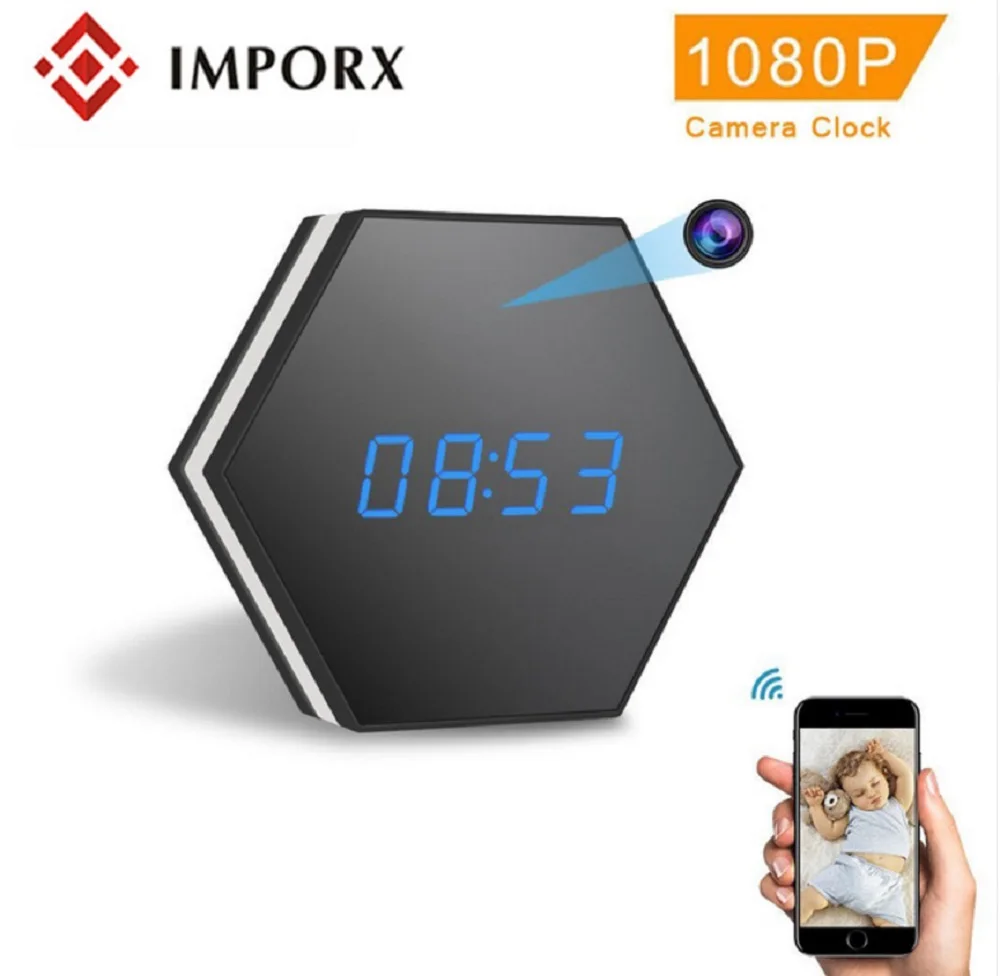 

Table Clock Mini Camera Night Vision Electronic Clock Wireless WIFI Camera IP P2P CCTV TV Baby Monitor Home Security Monitoring