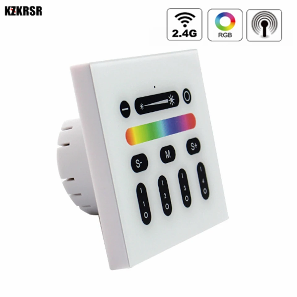 

2.4G 4-Zone RF WIFI RGBW LED Wall Switch Touch panel controller compatible with ALL Mi light Series RGBW RGBWW LED Light Bulbs