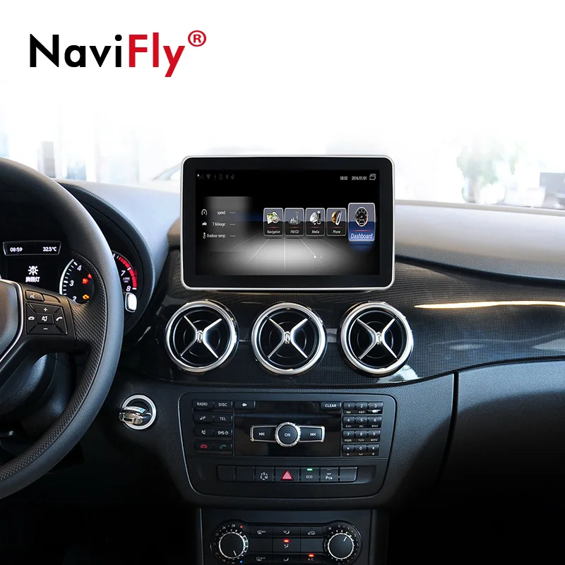 Cheap Navifly Android system HD 1280x480 Car multimedia 9inch screen For Benz  B Class W245 2011-2012 car bt wifi 4G radio 1