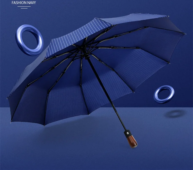 Полностью Автоматический ветрозащитный складной зонт с тремя ручками, 190 т, водонепроницаемый Зонт от дождя, большие мужские зонты для путешествий, деловых машин