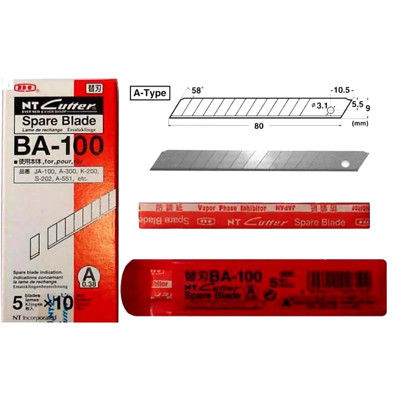 Substituição de Reposição Pacote para D-400 Japão Lâmina Pequena Arte 9mm 58 Graus 50 – D-1000 C-400 C-1500 Ba-100