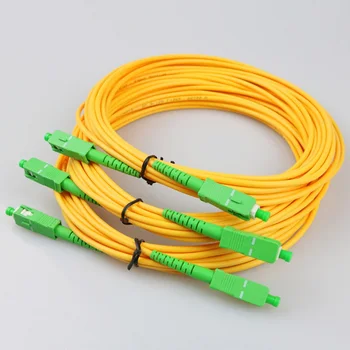 

10PCS/bag SCAPC 3M Singlemode Simplex fiber optic patch cord SC 3M 3.0mm FTTH fiber optic jumper Cable