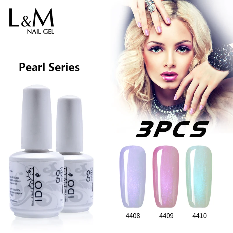 Base de Pear em Gel para Unhas Peças de Esmalte em Gel Nude para Mergulhar Fora do Esmalte Conjunto de 3 Ido para Unhas Profissional ml Diy uv Cor 15