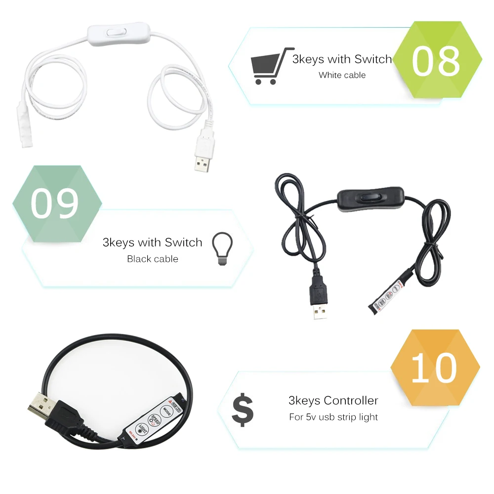 USB RGB LED контроллер 5 в Светодиодная лента пульт дистанционного управления 4pin