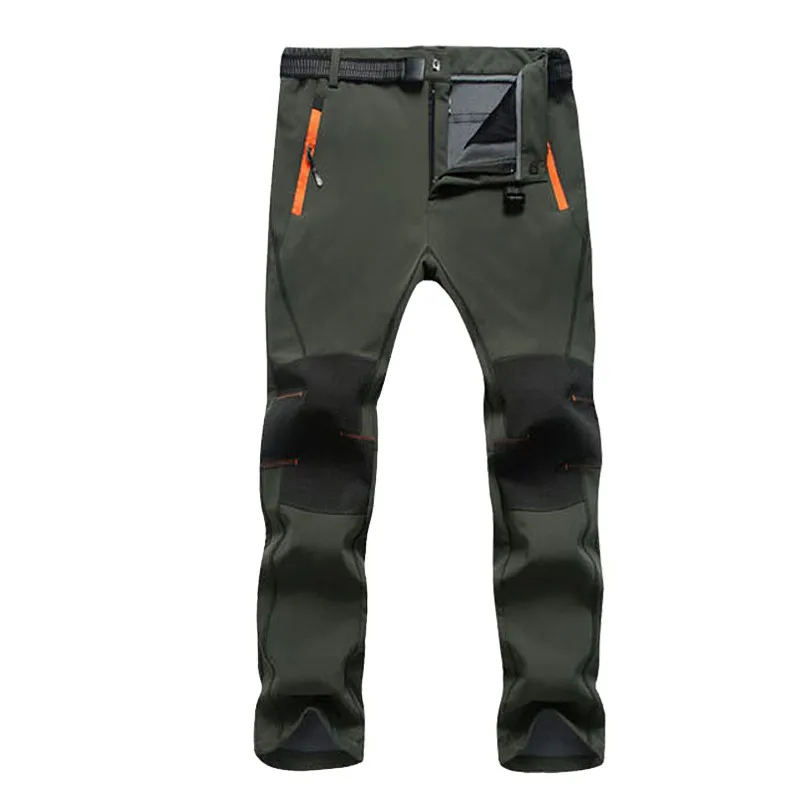 

Softshell Pants Men Breathable Thermal Waterproof Pants Men Outdoor Sport Camping Hiking Pants Fleece Outdoor Pants HMB0081-5