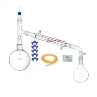 1000ml,24/29,Glass Distillation Apparatus,Laboratory Vacuum Distill Devise Kit