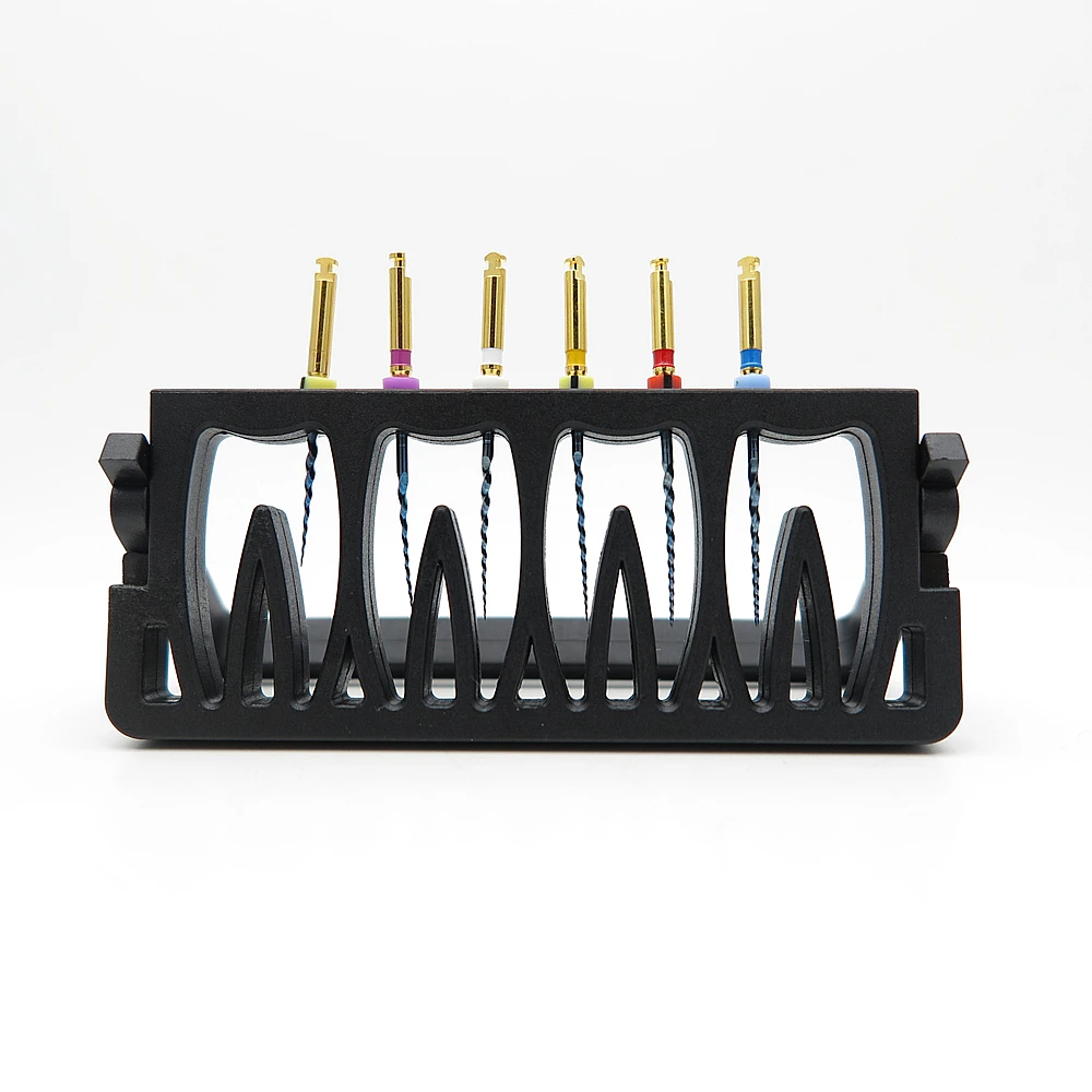 Автоклавируются черный блок 8 отверстий стенд держатель для эндо файлы Стоматологическая Эндодонтическое корневого канала инструменты