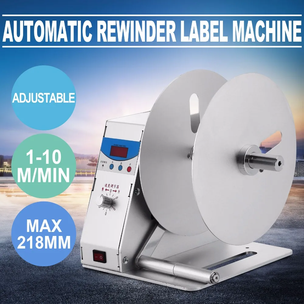 Automatic Label Tags Rewinder Machine Speed Adjustable Printer Rewinding Machine 