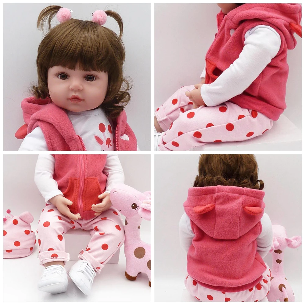 NPK Реалистичная коллекция Bebe Reborn, силиконовый корпус, 48 см, кукла, детская игрушка, игрушка для дома, милая кукла, подарок для маленькой девочки