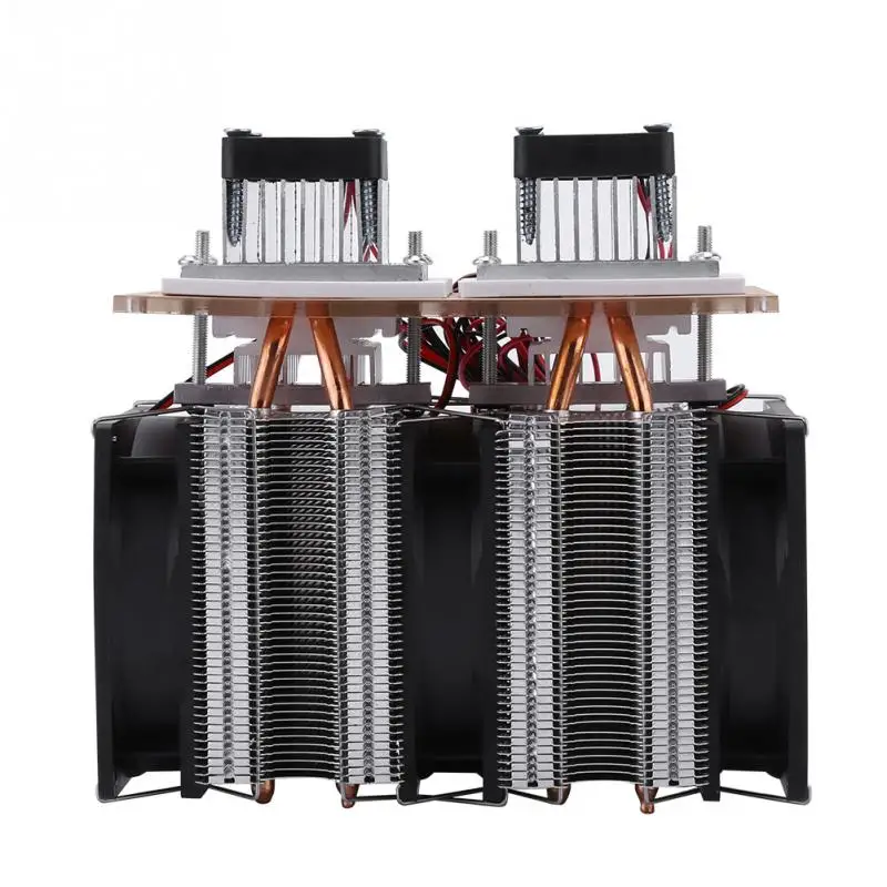 144W Dual-core Semiconductor Refrigeration Peltier Air Cooling Dehumidification Equipment - Цвет: Черный