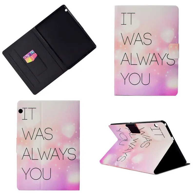 Case For Huawei MediaPad T3 10 AGS-L09 AGS-W09 AGS-L03 9.6" Cover Funda Fashion Animal Silicone PU Leather Stand Skin+Film+Pen