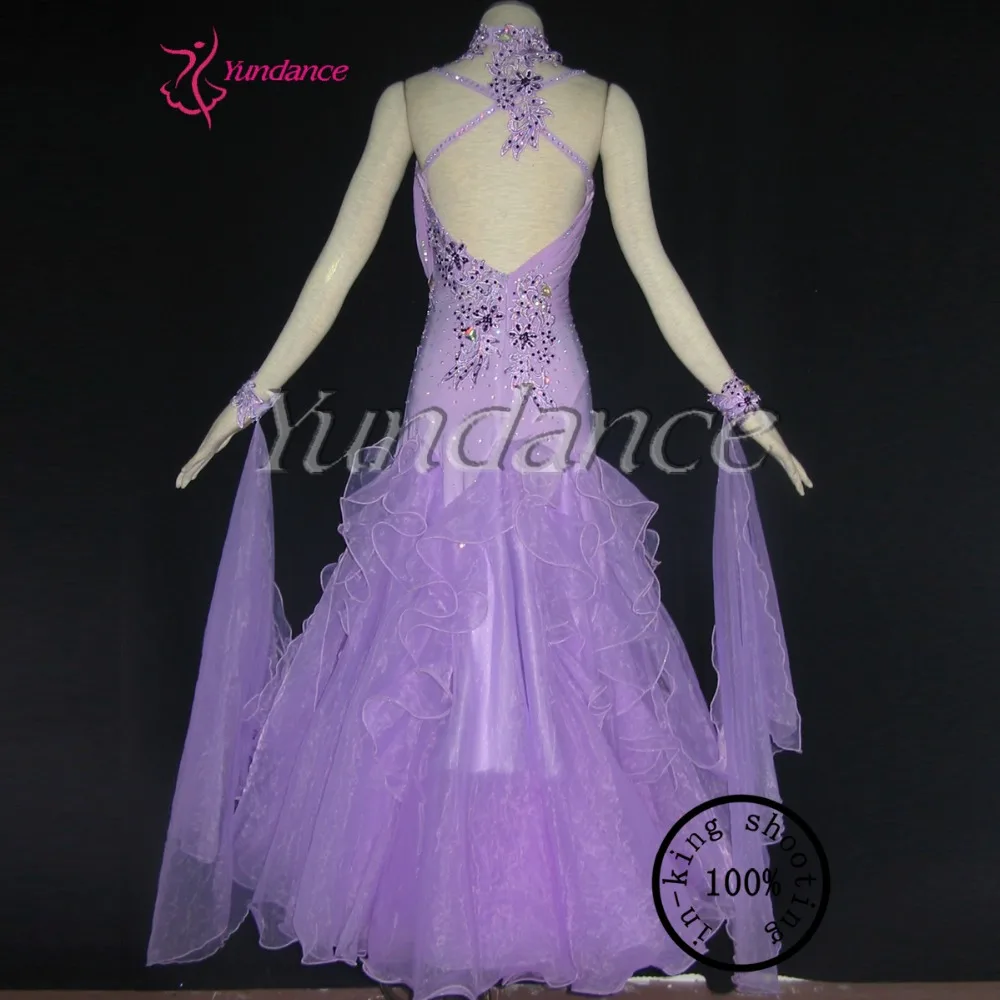 Новые взрослые светло-фиолетовые платья для танцев на заказ B-11143