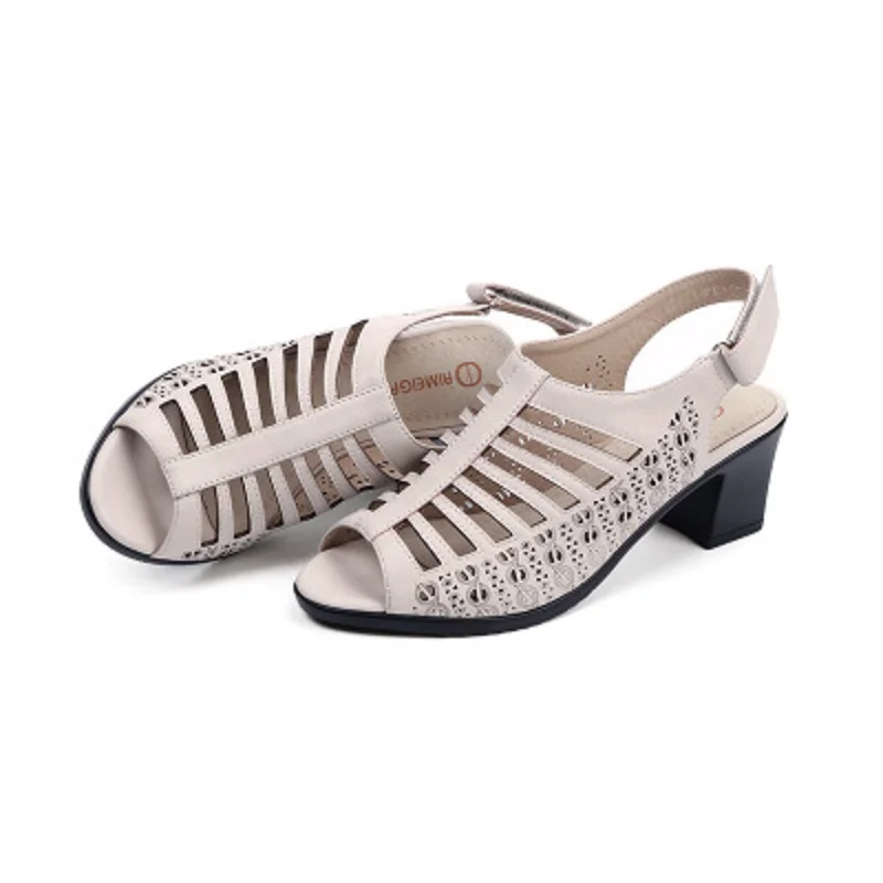 

2018 buckle strap gladiator female sandals open toe summer women's shoes thick bottom high heel women's sandals soft bottom shoe