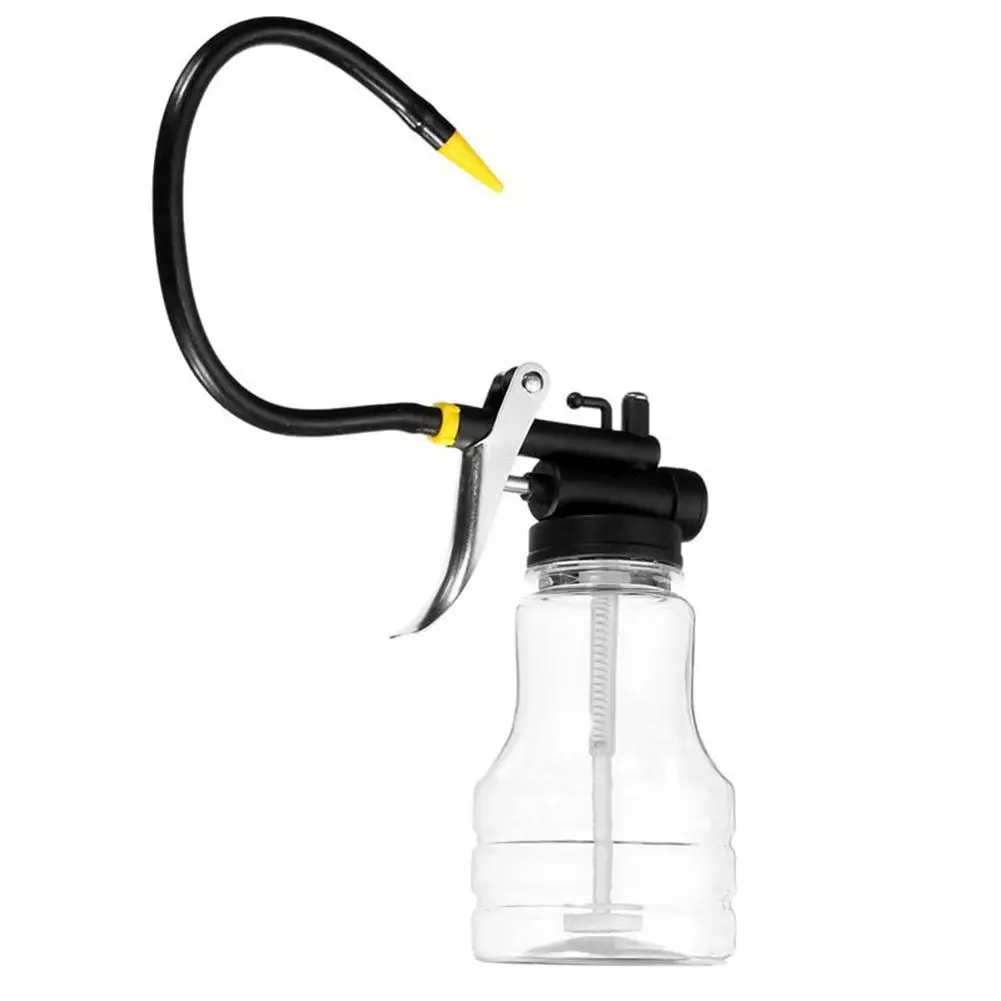 

Transparent High Pressure Pump Oiler 250CC Lubrication Oil Can Plastic Machine Oiler Grease 230mm Length Flex