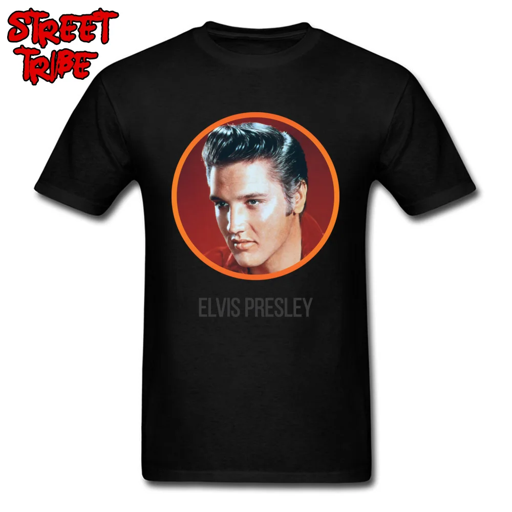 100% Cotton Male Short Sleeve elvis presley rebel829yy T-Shirt Cool T Shirt Newest Europe Crew Neck Clothing Shirt elvis presley rebel829yy black