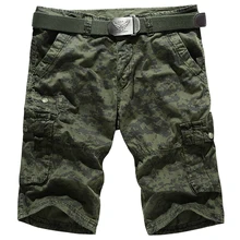 Новые летние Повседневное камуфляж korte broek человек свободные мульти карманы военные шорты