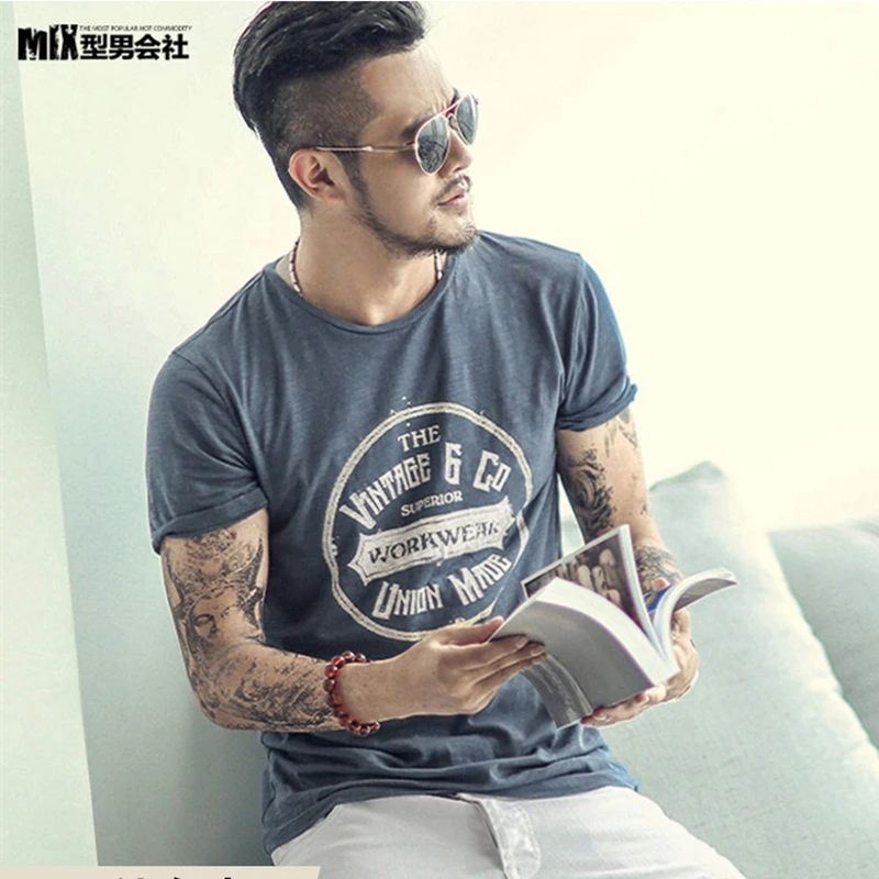

2019 new fashion summer t shirt men o-neck cotton comfortable t-shirt Casual tshirt homme Short sleeve Printing