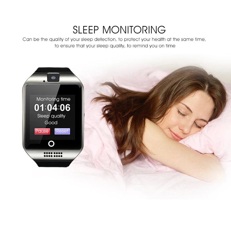 Anti-lost Bluetooth Smart Watch Men Q18 With Touch Screen Big Battery Support TF Sim Card Camera for Android Phone Smartwatch Anti-lost Bluetooth Smart Watch Men Q18 With Touch Screen Big Battery Support TF Sim Card Camera for Android Phone Smartwatch