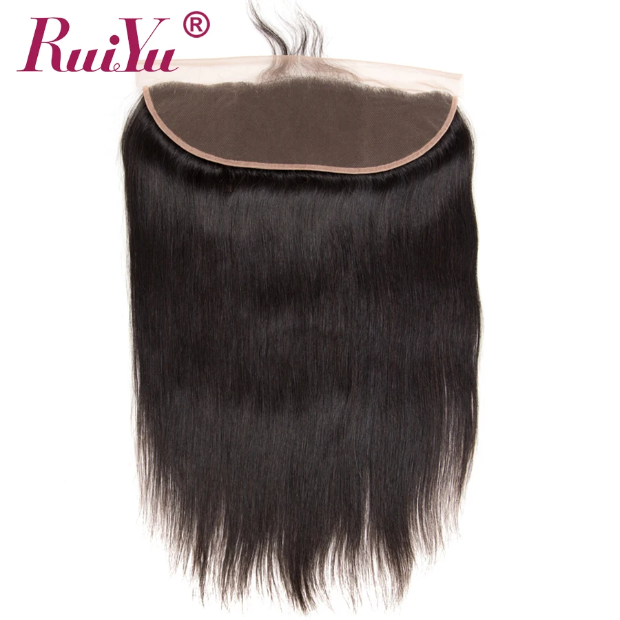 RUIYU Peruvian Straight font b Hair b font Lace Frontal Closure Ear To Ear Swiss Lace