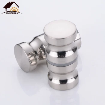 

Myhomera Door Handle Glass Door Knob Puller Push Bathroom Shower Cabinet Handles Dia 1.2'' Aluminum Brushed / Silver w/ Screw