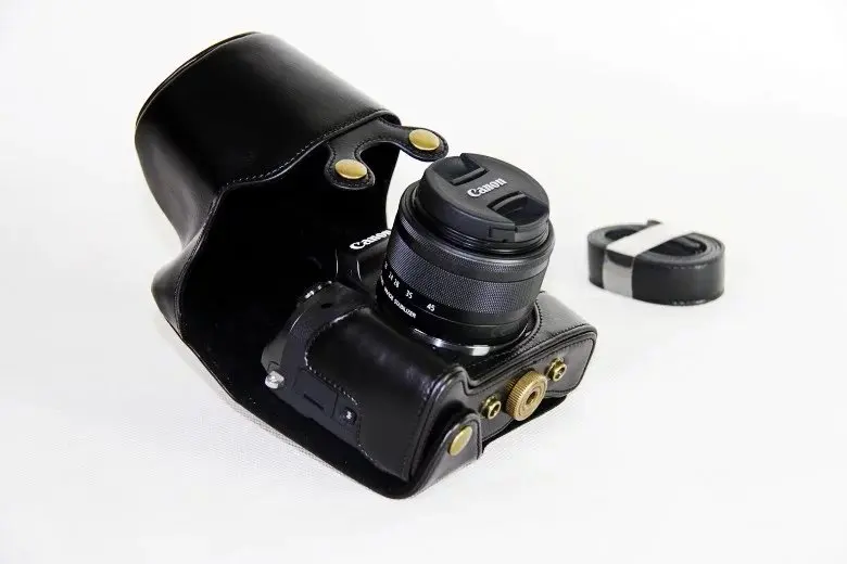 Новая сумка для камеры для Canon EOS M50 EOSM50 из искусственной кожи чехол для камеры с ремешком