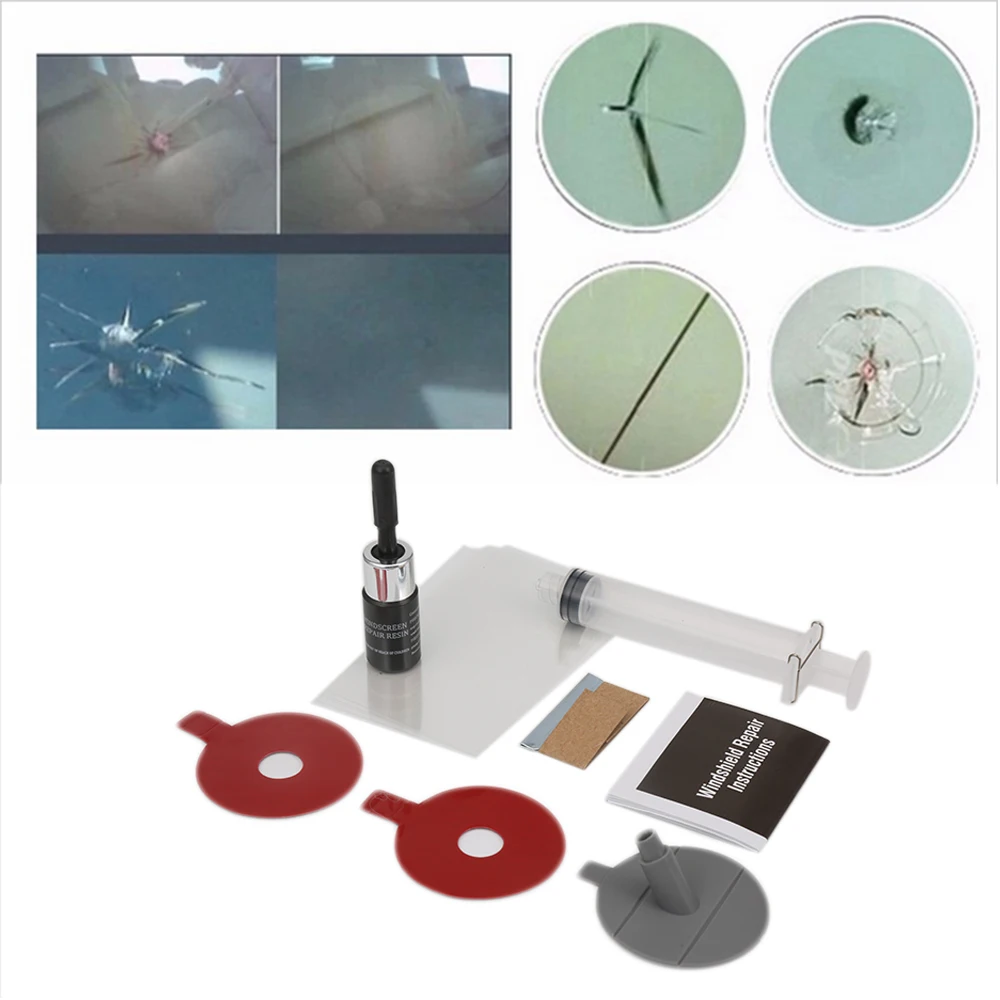 

Car Windshield Repair Kit Tools Auto Glass Windscreen Repair Set Give Door Handle Protective Decorative Sticker Car-styling