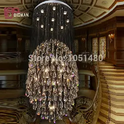 100% гарантия Роскошные crystal light современный хрустальная люстра гостиная лампы dia60cm