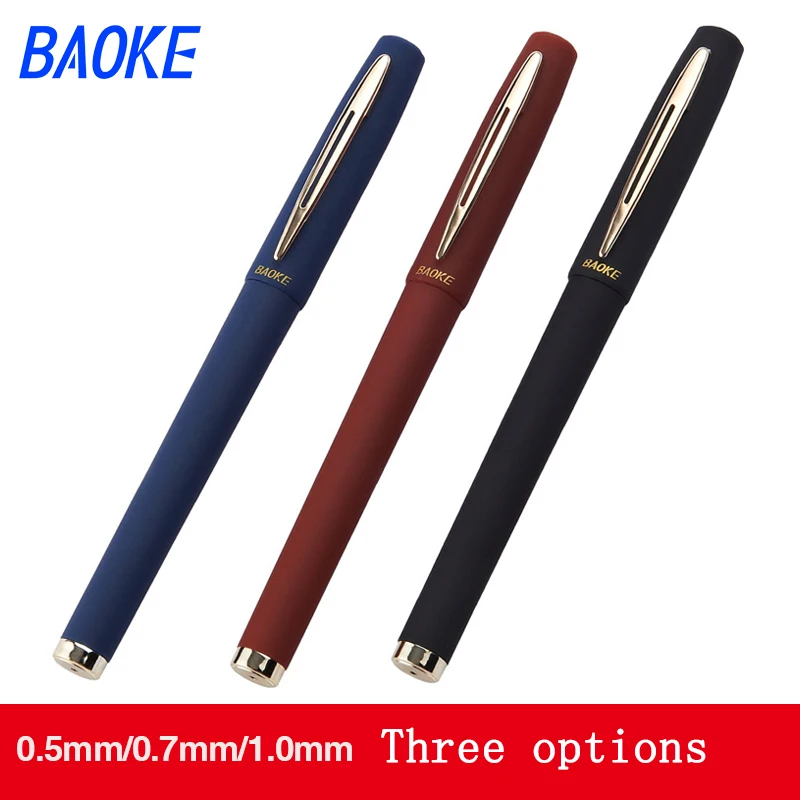 

BAOKE Gel Ink pen,pcs 1828, black signature, pen, 0.5mm/0.7mm/1.0mm large capacity special student examination office neutral pe