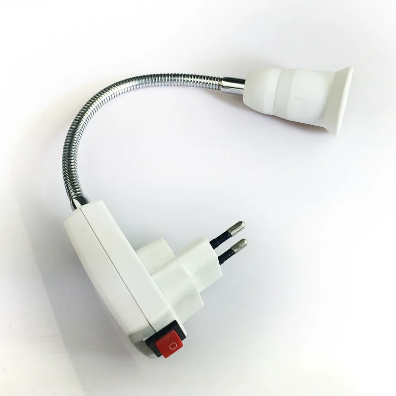 E27 light socket adapter with switch plug eu