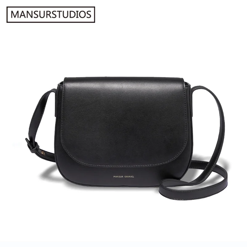 2017 Mansur Gavriel women Split leather leather crossbody bag ,lady leather shoulder bag, saddle bag.free shipping