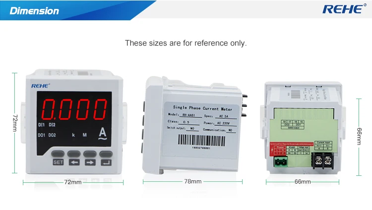 REHE RH-AA61 72*72 мм OEM Avaliable цифровая Электроника Однофазный AC Амперметр Ампер Мощность