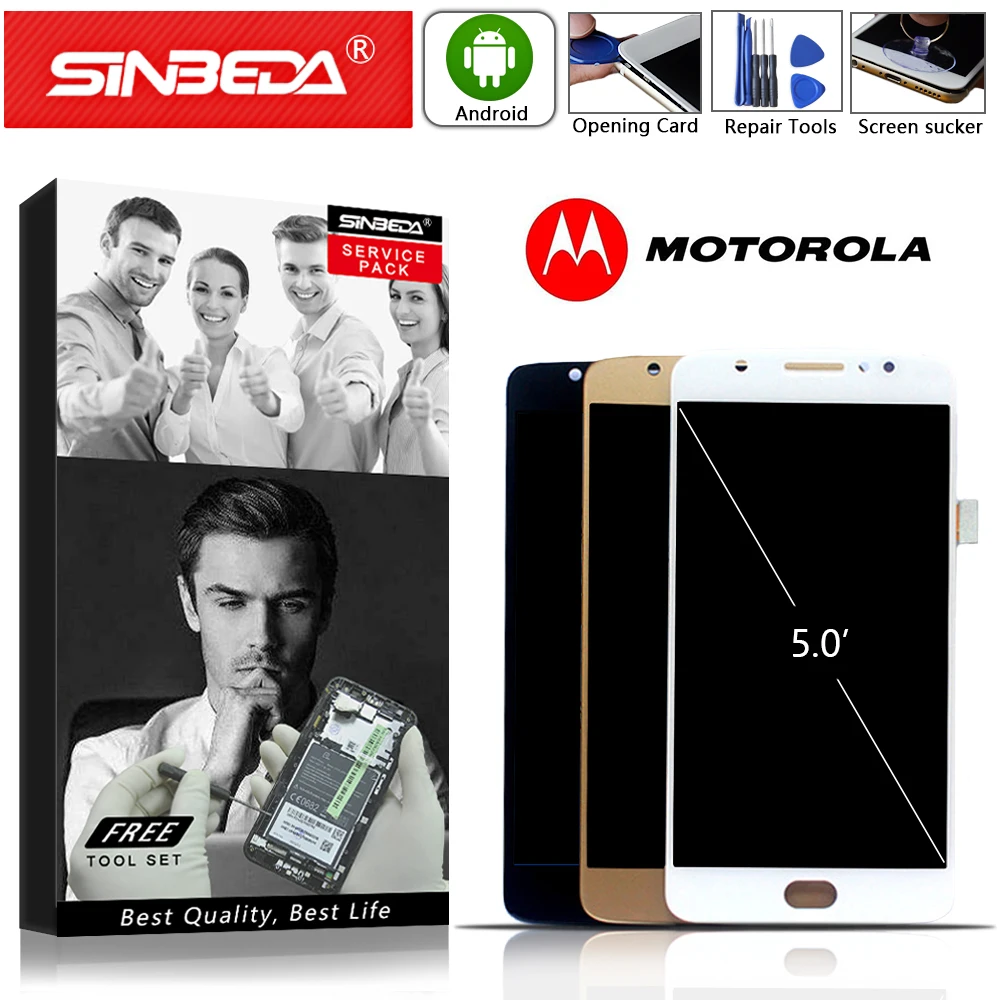 

5.0"Sinbeda For Motorola Moto E4 LCD Display Touch Screen with Frame Digitizer For MOTO E4 Display XT1762 XT1763 XT1766 Display@