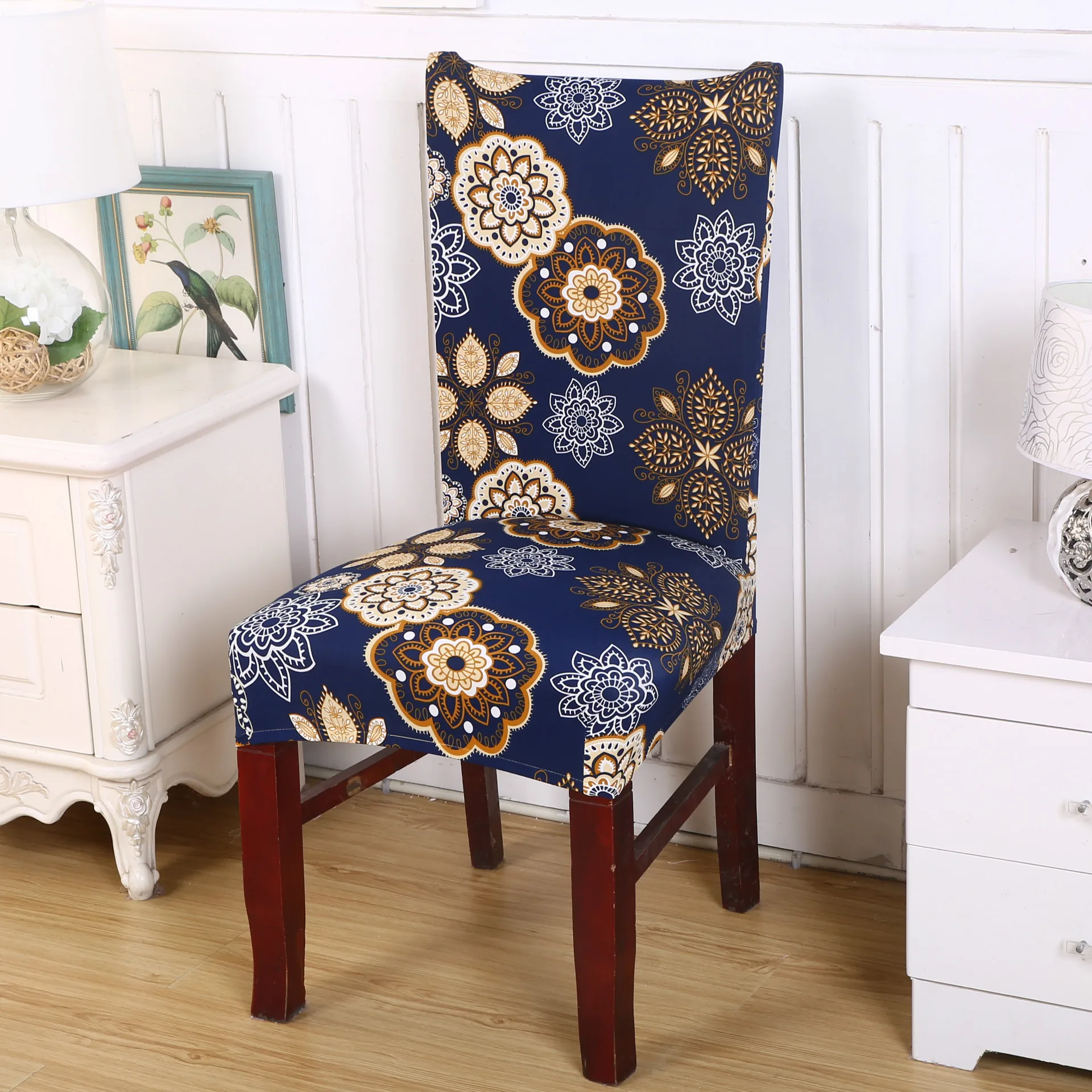 Floral Printing Anti dirty Stretch Chair Covers Chair Protector