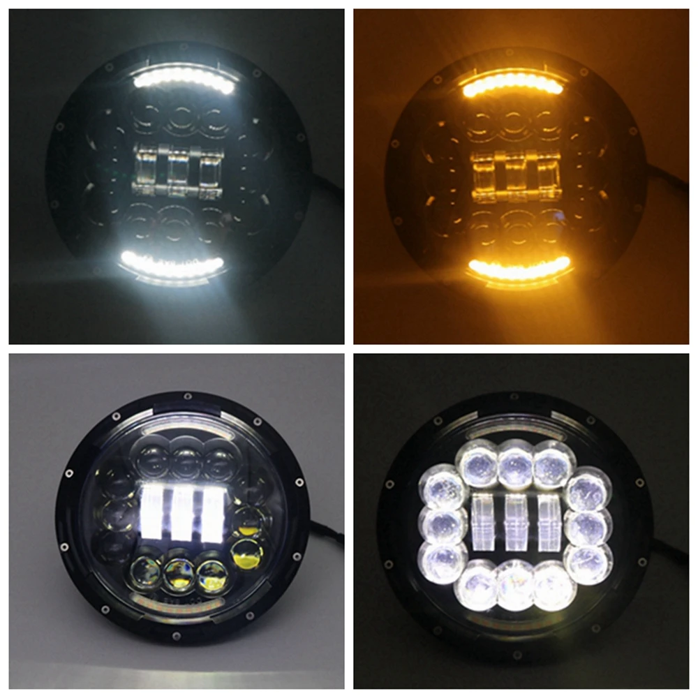 Billig Yait 2 stücke 7inch Runde Led Scheinwerfer Hohe Abblendlicht DC12v 24v Lichter Scheinwerfer Für Wrangler Lada 4x4 städtischen Niva suzuki samurai