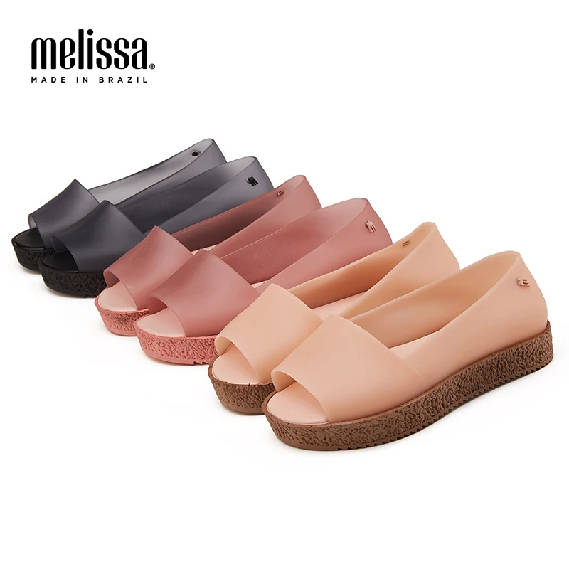 Melissa/женские босоножки; пляжная прозрачная обувь; Mulher; женские сандалии на плоской подошве; мягкие Разноцветные Летние повседневные босоножки без застежки