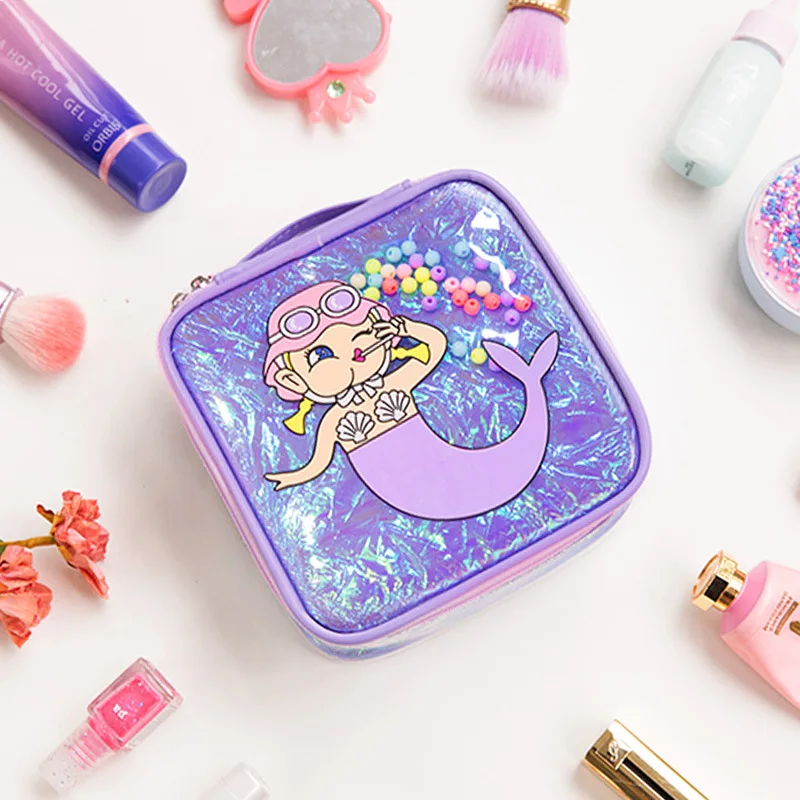 

Milkjoy Pink Laser Cosmetic Bags Women PVC Pouch Wash Purple Toiletry Bag Travel Organizer Case Make Up Bag